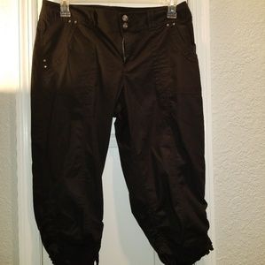 INC Curvy capri w jeweled buttons